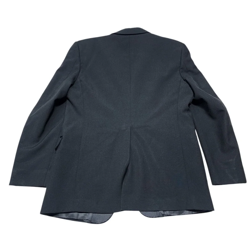 Jean-Yves Tuxedo Jacket‎ Mens 39R Black Wool Peak Lapel Formal Wedding Blazer